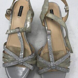 Alex Marie Size 12 Wedge Open Toe Cream/light Beige